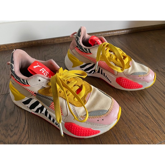 Puma RS-X Animal Print Running Shoes Sneakers Lightweight Cushioned Size 5.5 - Picture 1 of 8